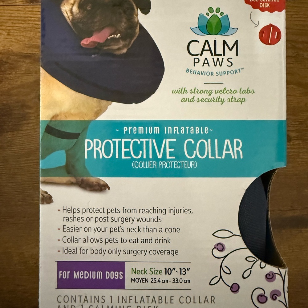 Calm Paws Protective Inflatable Collar for Dogs